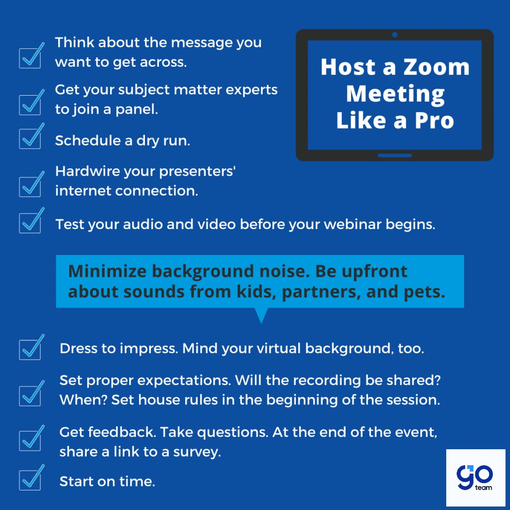 Host Zoom Meeting - GoTeam
