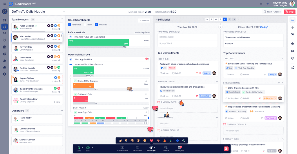 Active huddle board illustration