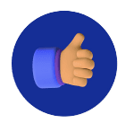 Approved hand - icon